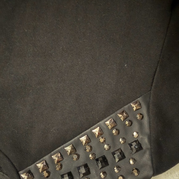 Black Studded Embellished sweatshirt - Picture 3 of 5